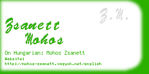 zsanett mohos business card